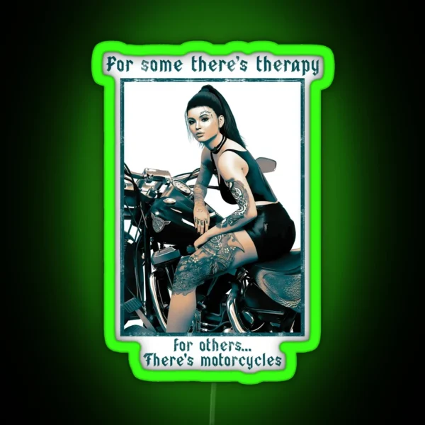 Biker Lifestyle Girl V2 RGB Neon Sign