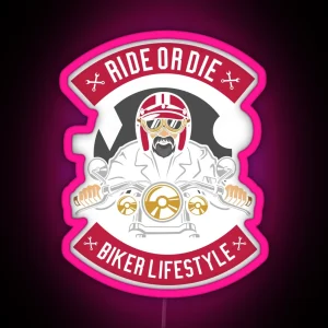 Biker Lifestyle RGB Neon Sign