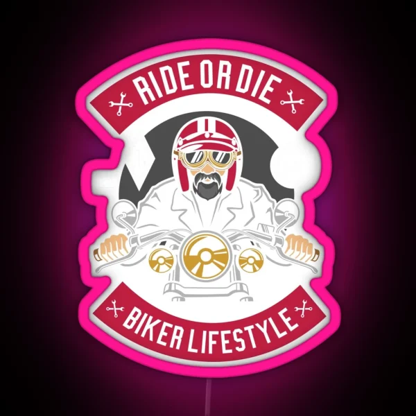 Biker Lifestyle RGB Neon Sign