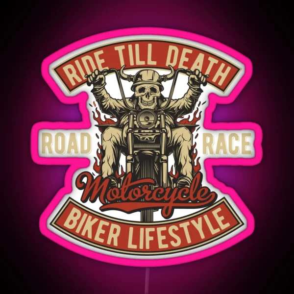 Biker Lifestyle RGB Neon Sign
