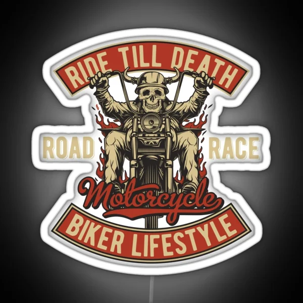 Biker Lifestyle RGB Neon Sign