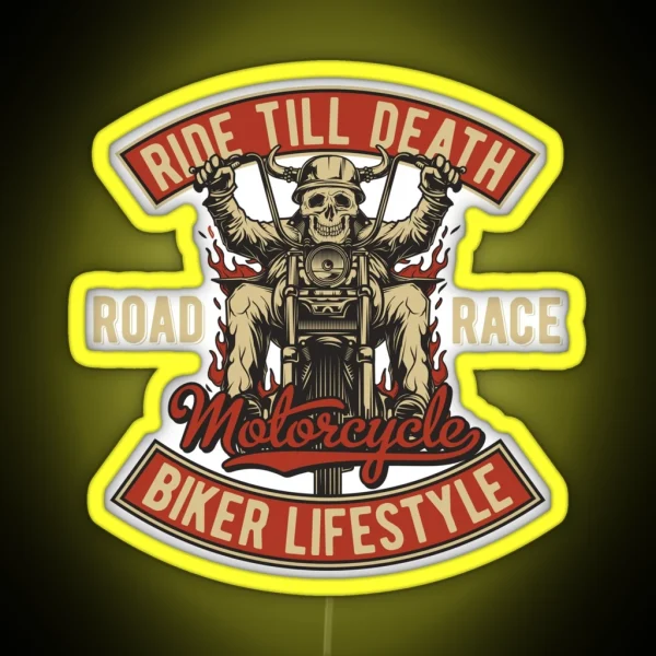 Biker Lifestyle RGB Neon Sign