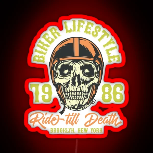 Biker Lifestyle RGB Neon Sign