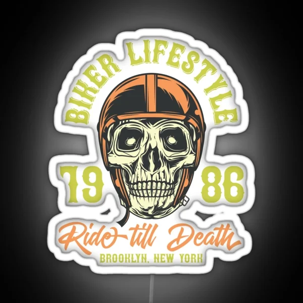 Biker Lifestyle RGB Neon Sign