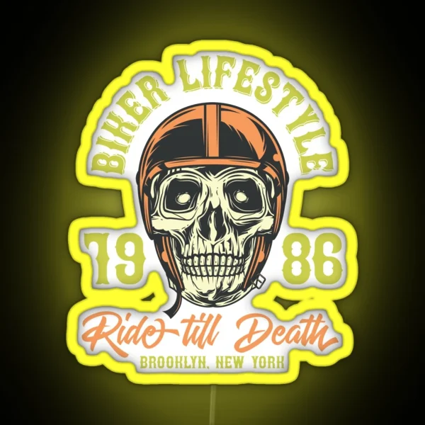 Biker Lifestyle RGB Neon Sign