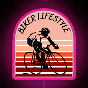 Biker LIFESTYLE RGB Neon Sign