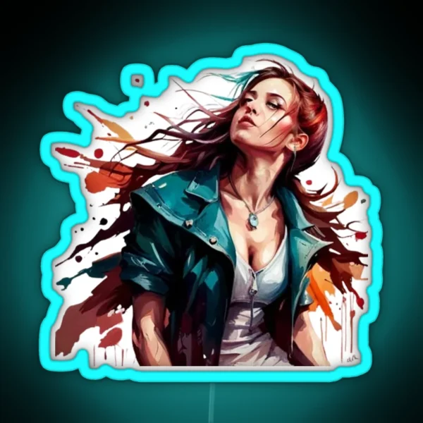 Biker Rebels The Feminine Elegance RGB Neon Sign