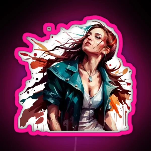 Biker Rebels The Feminine Elegance RGB Neon Sign