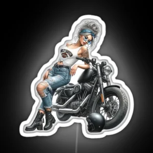 Biker Rebels The Feminine Elegance RGB Neon Sign