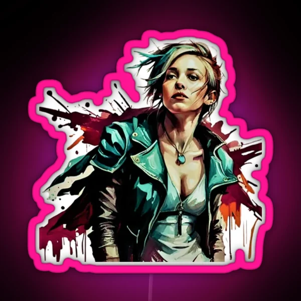 Biker Rebels The Feminine Elegance RGB Neon Sign