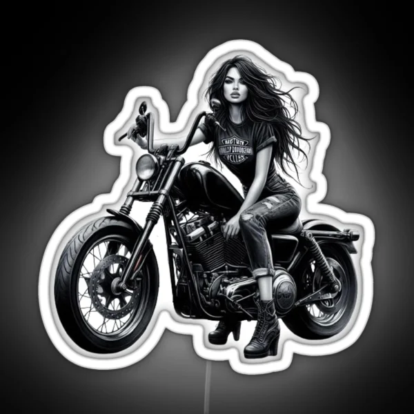 Biker Rebels The Feminine Elegance RGB Neon Sign