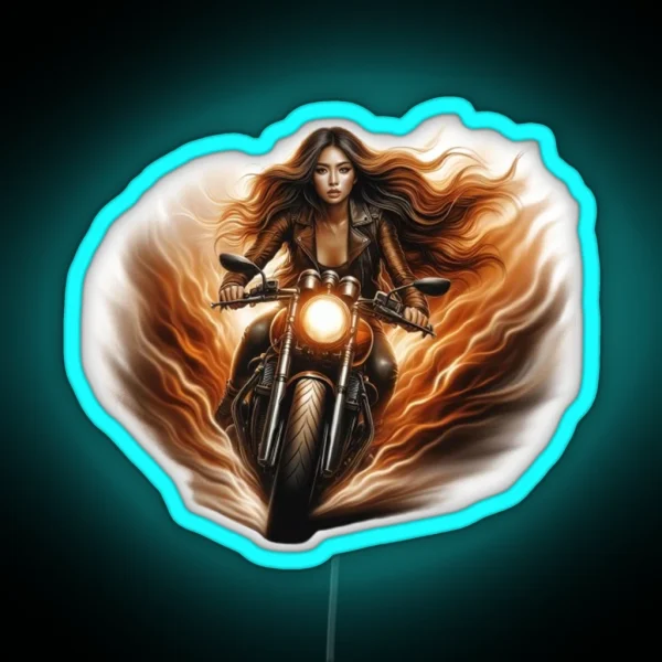 Biker Rebels The Feminine Elegance RGB Neon Sign