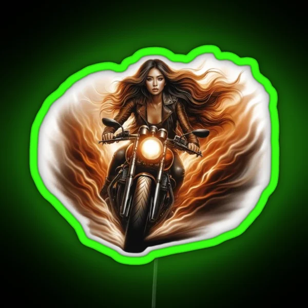 Biker Rebels The Feminine Elegance RGB Neon Sign