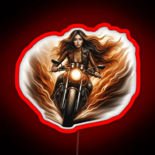Biker Rebels The Feminine Elegance RGB Neon Sign