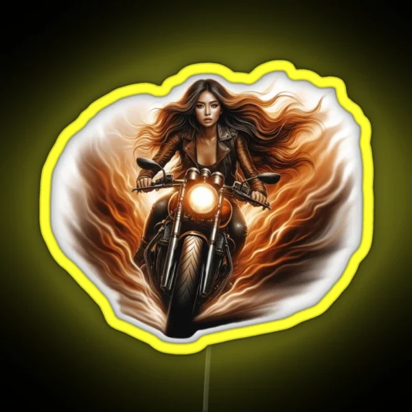 Biker Rebels The Feminine Elegance RGB Neon Sign