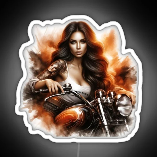 Biker Rebels The Feminine Elegance RGB Neon Sign