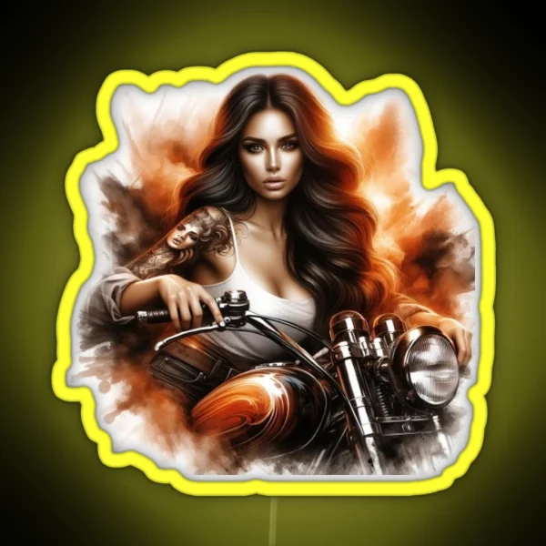 Biker Rebels The Feminine Elegance RGB Neon Sign
