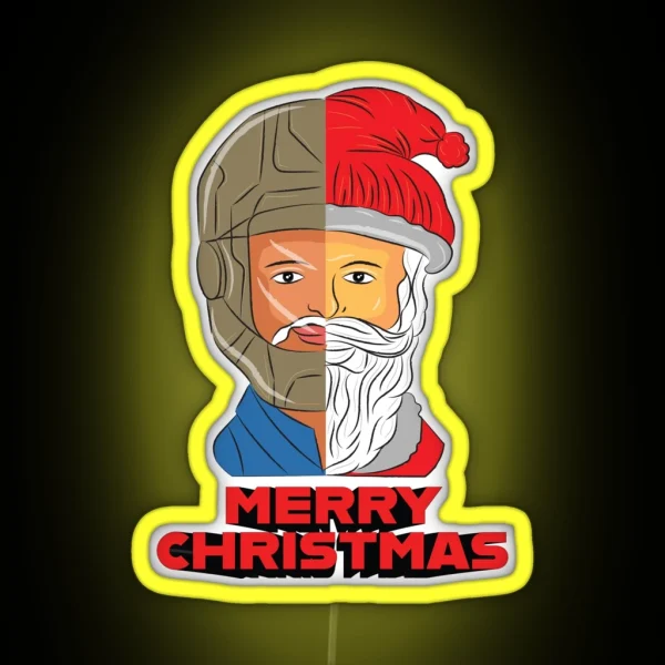 Biker Santa Biker And Santa RGB Neon Sign