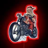 Biker Santa Claus RGB Neon Sign - Image 2
