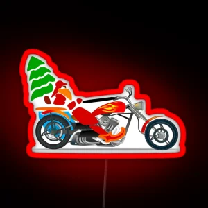 Biker Santa RGB Neon Sign