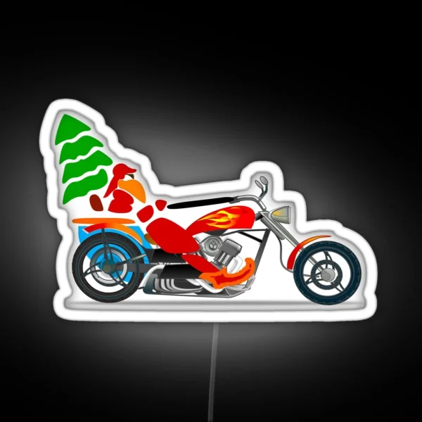 Biker Santa RGB Neon Sign