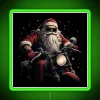 Biker Santa RGB Neon Sign - Image 4