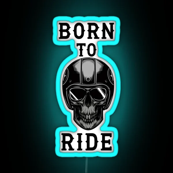 Biker Skull RGB Neon Sign