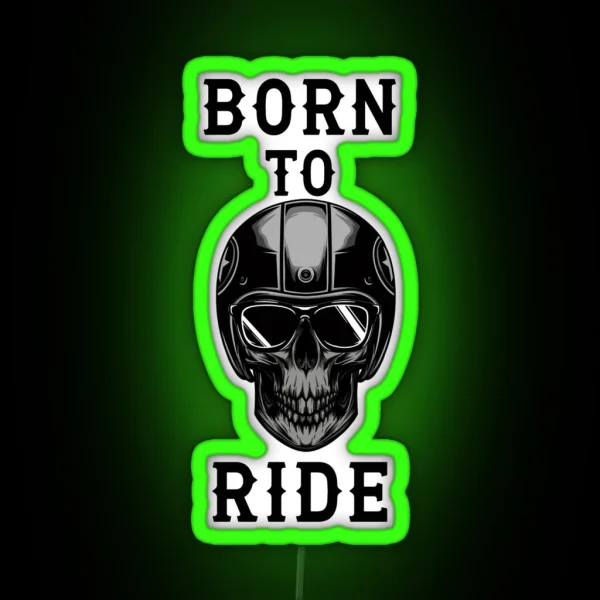 Biker Skull RGB Neon Sign