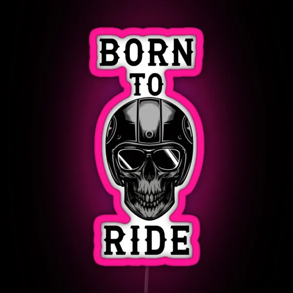 Biker Skull RGB Neon Sign
