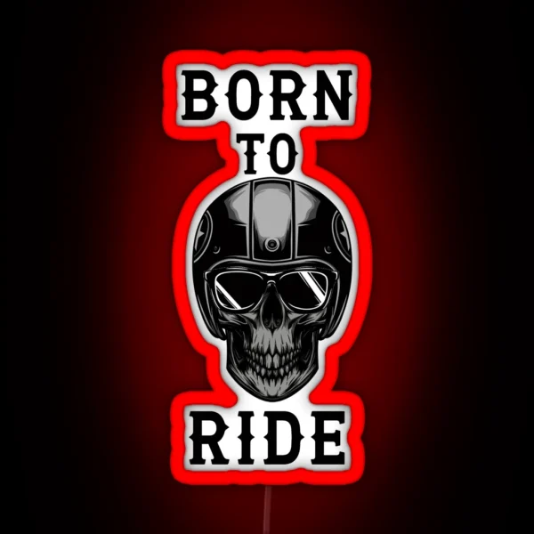 Biker Skull RGB Neon Sign