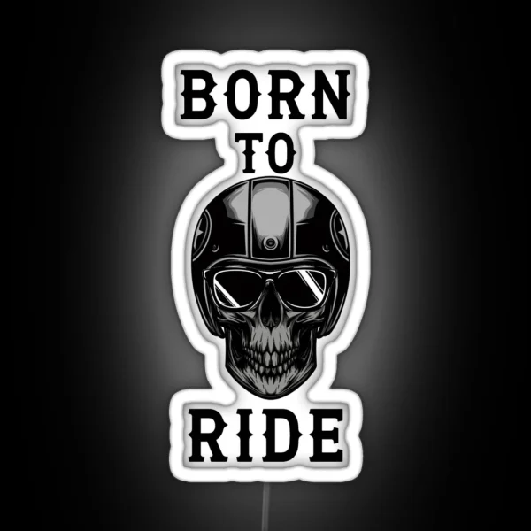 Biker Skull RGB Neon Sign