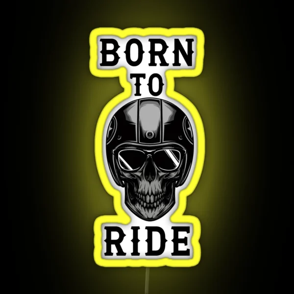 Biker Skull RGB Neon Sign