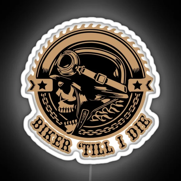 Biker Till I Die RGB Neon Sign