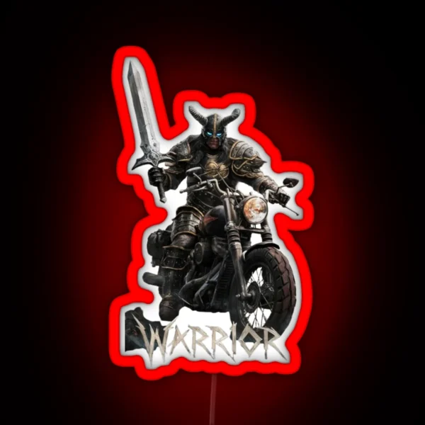 Biker Warrior RGB Neon Sign