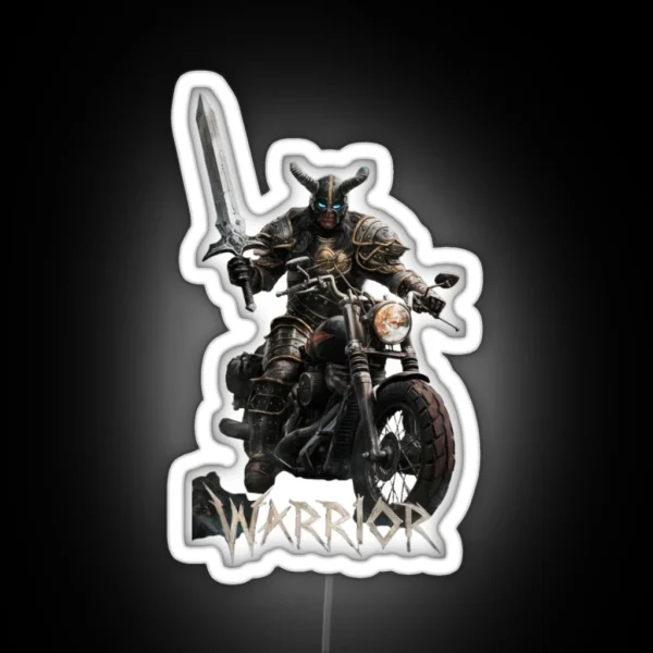 Biker Warrior RGB Neon Sign