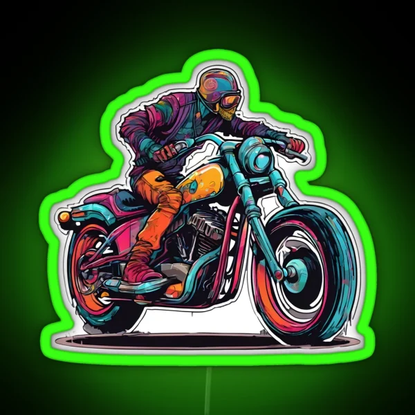 Bikers Paradise RGB Neon Sign