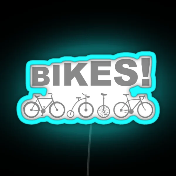 Bikes Real Mommies Water Champs RGB Neon Sign