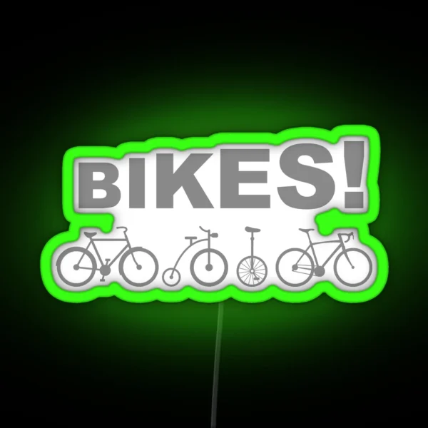 Bikes Real Mommies Water Champs RGB Neon Sign