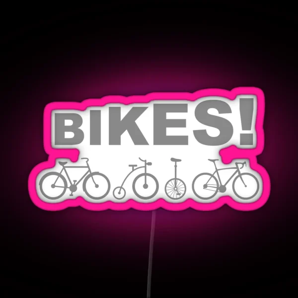 Bikes Real Mommies Water Champs RGB Neon Sign