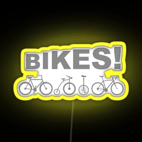 Bikes Real Mommies Water Champs RGB Neon Sign