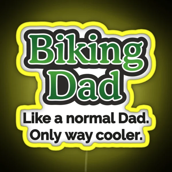 Biking Dad RGB Neon Sign