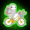 Biking Sloth RGB Neon Sign - Image 4