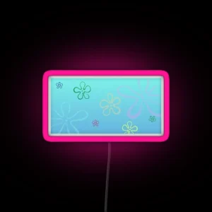 BIKINI BOTTOM FLOWERS RGB Neon Sign