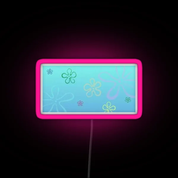 BIKINI BOTTOM FLOWERS RGB Neon Sign