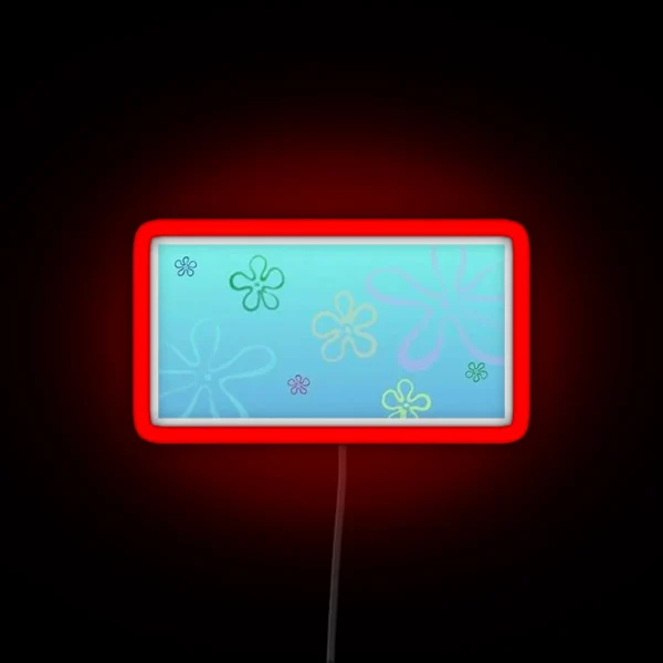 BIKINI BOTTOM FLOWERS RGB Neon Sign