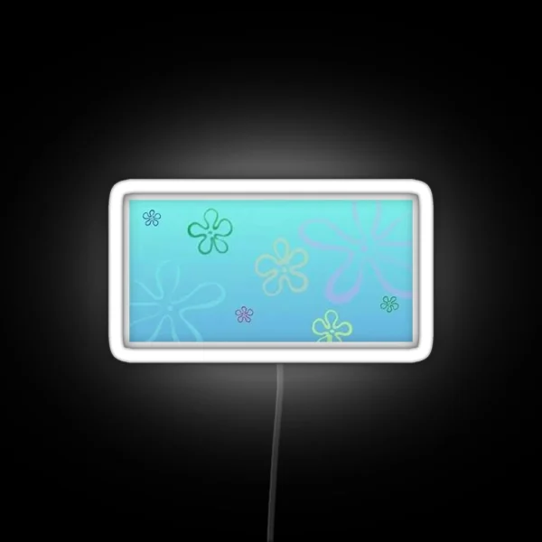 BIKINI BOTTOM FLOWERS RGB Neon Sign