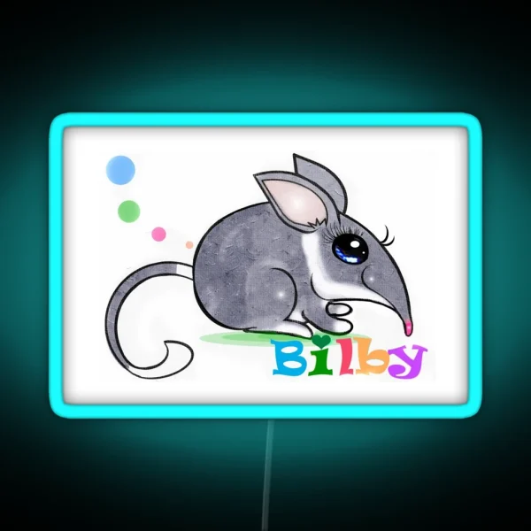 Bilby Bandicoot RGB Neon Sign