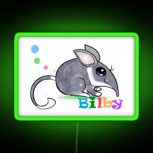 Bilby Bandicoot RGB Neon Sign
