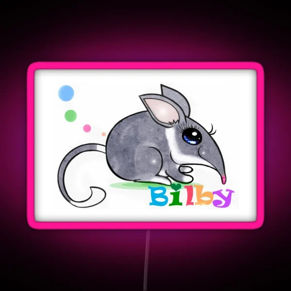 Bilby Bandicoot RGB Neon Sign