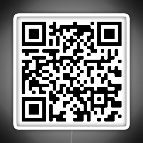 Bill Nye Theme QR Code RGB Neon Sign